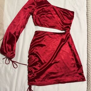 Lucy in the Sky Scarlet Asymmetrical Dress